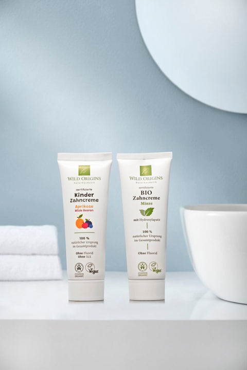 Bio Kinder-Zahncreme ohne Fluorid