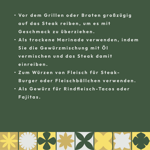 Steak Gewürz Zubereitung 37% Salz