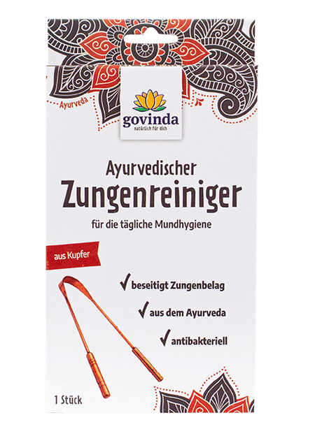 Ayurvedischer Zungenreiniger aus Kupfer