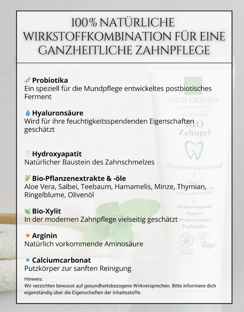Bio Zahngel Fluoridfrei & Natürlich - Wild Origins