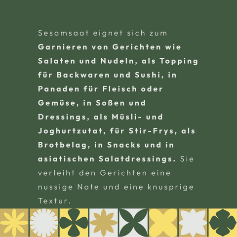 Sesamsaat geschält